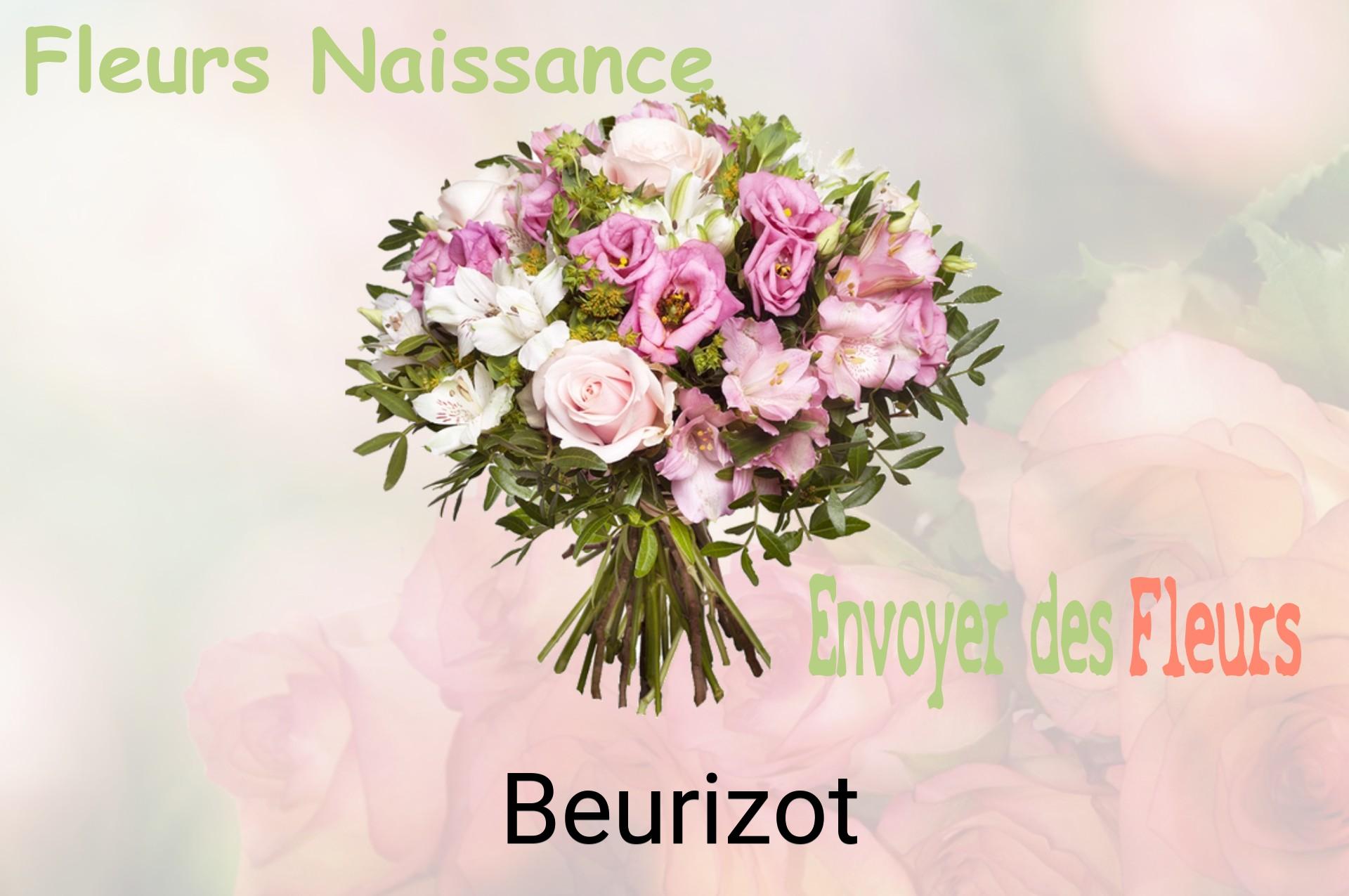 Bouquet de fleurs de naissance livré à Beurizot